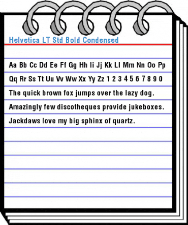 Helvetica LT Std Bold Condensed Font