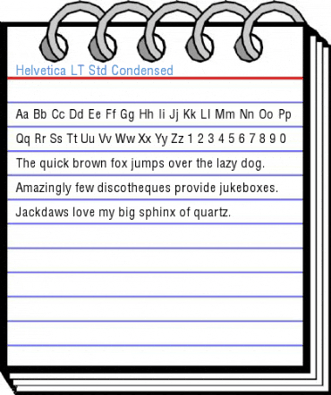 Helvetica LT Std Condensed Font