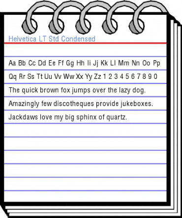 Helvetica LT Std Condensed Font