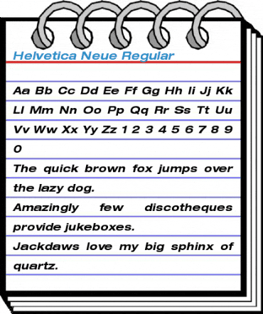 Helvetica Neue Regular Font