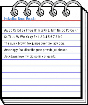 Helvetica Neue Regular Font