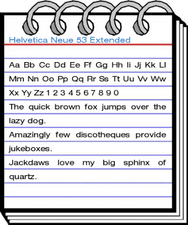 Helvetica Neue 53 Extended Font