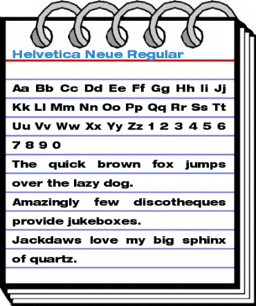 Helvetica Neue Regular Font
