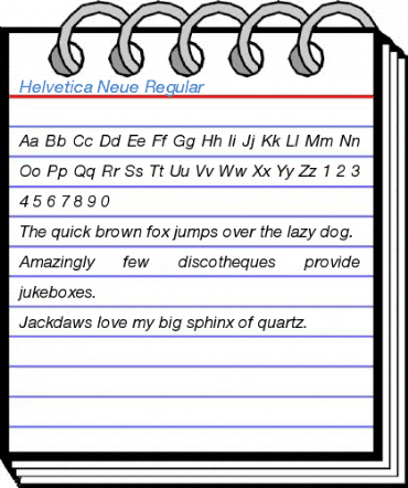 Helvetica Neue Regular Font