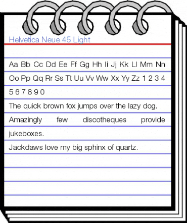 Helvetica Neue 45 Light Font