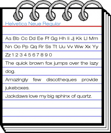 Helvetica Neue Regular Font