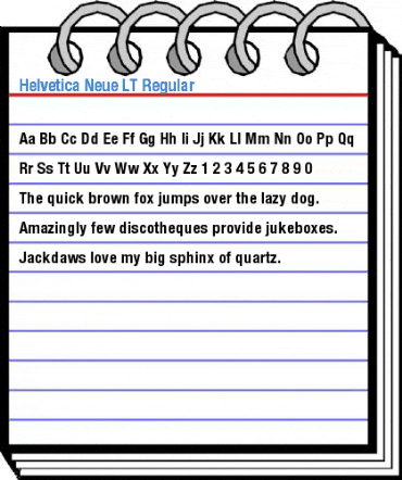 Helvetica Neue LT Regular Font
