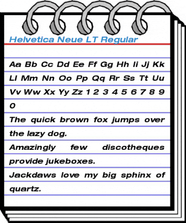Helvetica Neue LT Regular Font