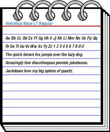 Helvetica Neue LT Regular Font