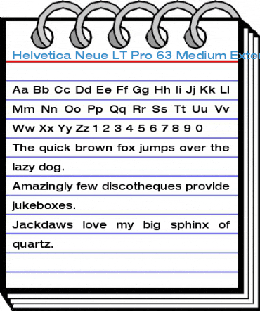 Helvetica Neue LT Pro Font