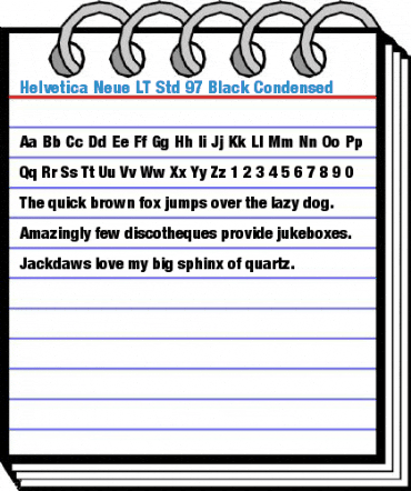 Helvetica Neue LT Std 97 Black Condensed Font