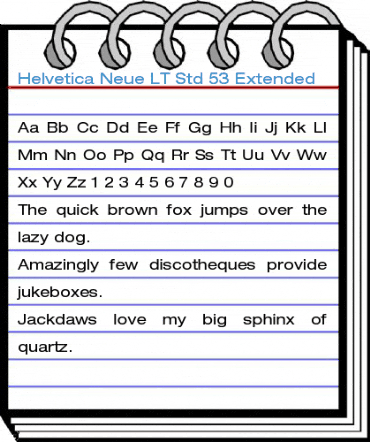 Helvetica Neue LT Std 53 Extended Font