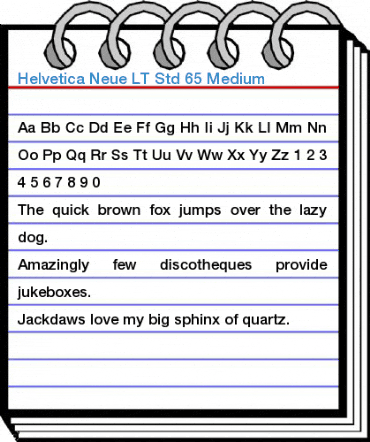 Helvetica Neue LT Std 65 Medium Font
