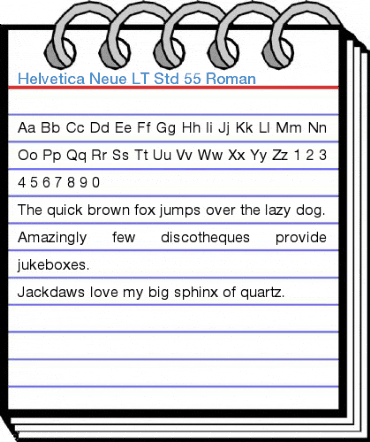 Helvetica Neue LT Std 55 Roman Font