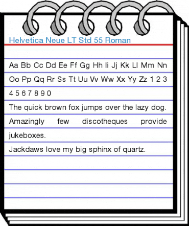Helvetica Neue LT Std 55 Roman Font
