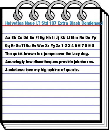 Helvetica Neue LT Std 107 Extra Black Condensed Font