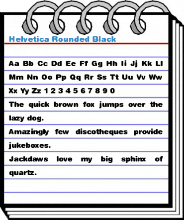 Helvetica Rounded Black Font