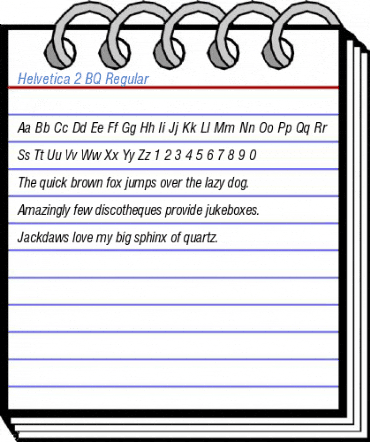 Helvetica 2 BQ Regular Font