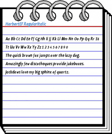 HerbertEF RegularItalic Font