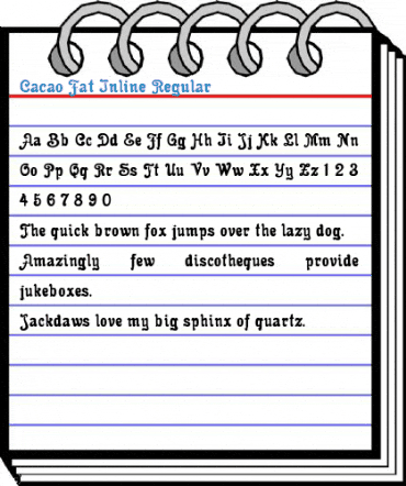Cacao Fat Inline Regular Font