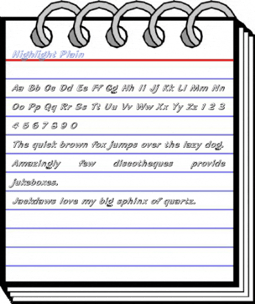 Highlight Plain Font