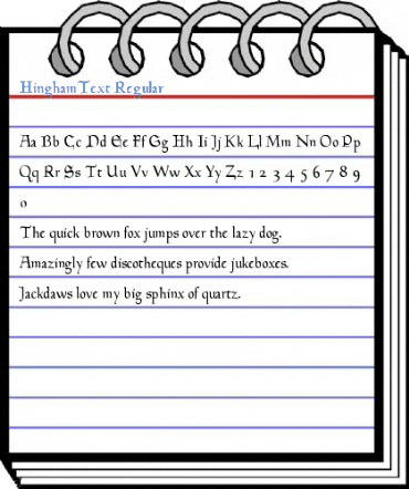 HinghamText Regular Font