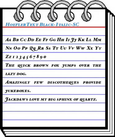 HoeflerText Black-Italic-SC Font