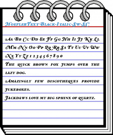 HoeflerText Black-Italic-Sw-SC Font