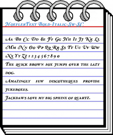 HoeflerText Bold-Italic-Sw-SC Font