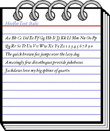 HoeflerText Italic Font