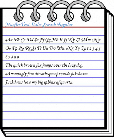 HoeflerText-Italic-Swash Regular Font