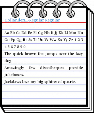 HollanderEF-Regular Regular Font