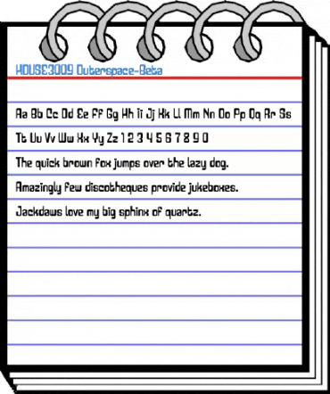 HOUSE3009 Outerspace-Beta Font