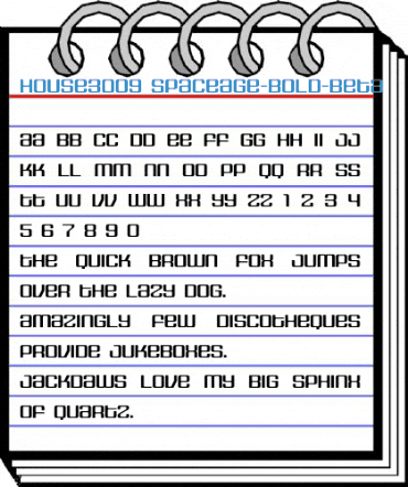 HOUSE3009 Spaceage-Bold-Beta Font