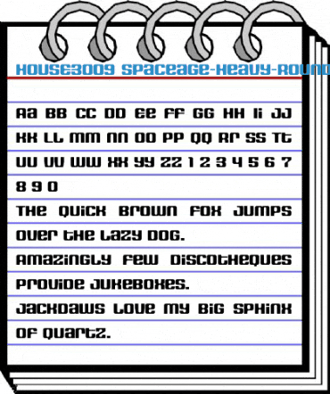 HOUSE3009 Spaceage-Heavy-Round Font