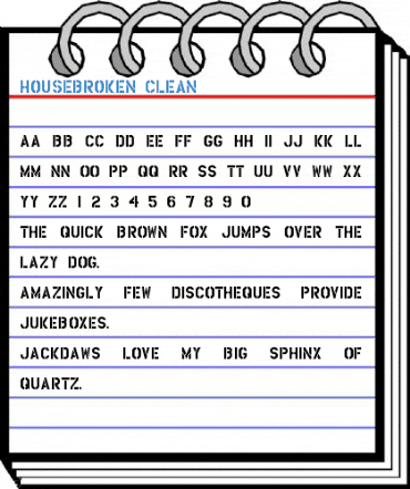 HouseBroken Clean Font
