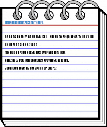 HouseGothicHG23Cond THRDFIL Font