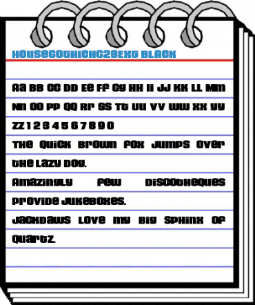 HouseGothicHG23Ext BLACK Font