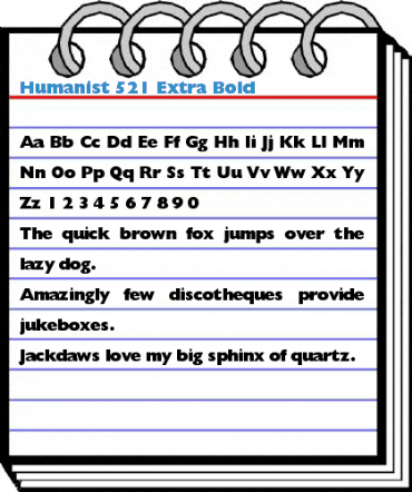Humanist 521 Extra Bold Font