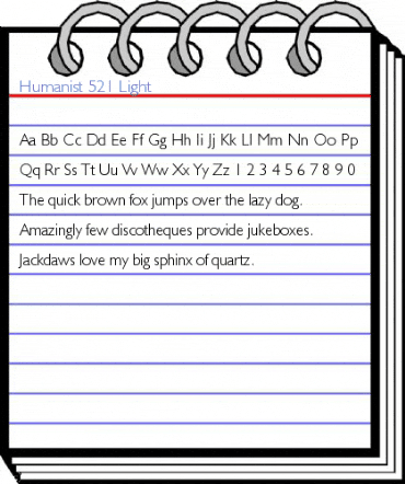 Humanist 521 Light Font
