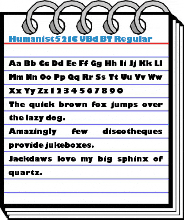 Humanist521C UBd BT Regular Font
