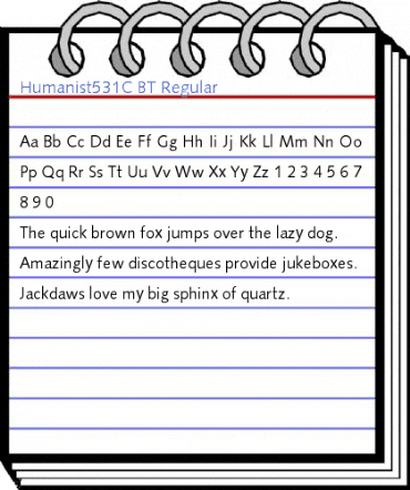 Humanist531C BT Regular Font