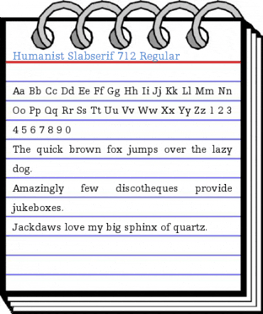 Humanist Slabserif 712 Regular Font