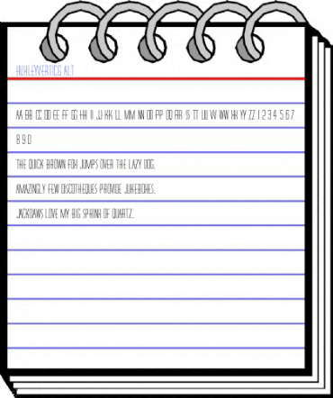 HuxleyVertICG Alt Font