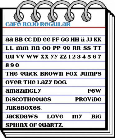 Cafe Rojo Regular Font