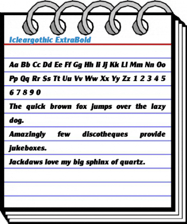 Icleargothic ExtraBold Font