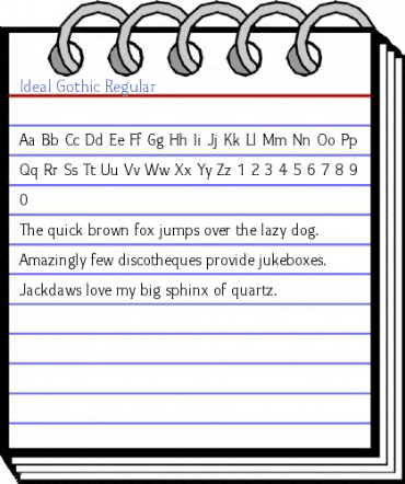 Ideal Gothic Regular Font