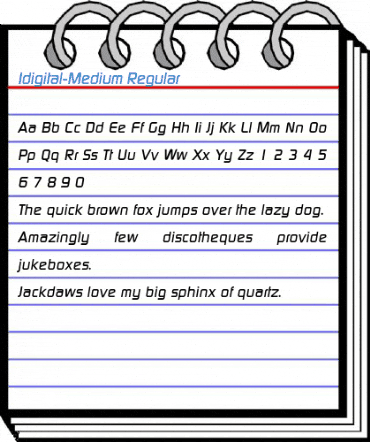 Idigital-Medium Regular Font