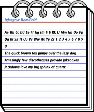 Iglasgow DemiBold Font