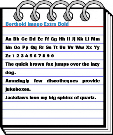 Berthold Imago Extra Bold Font